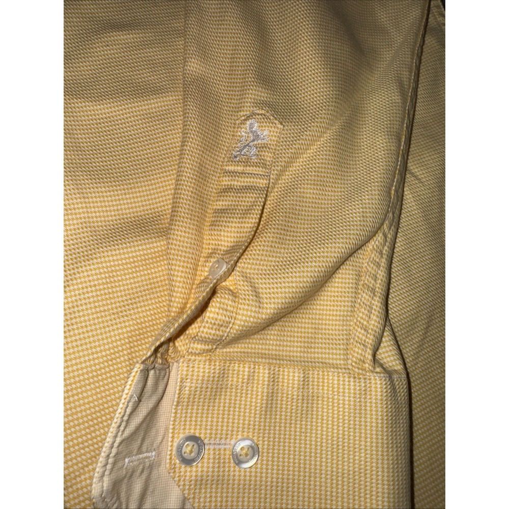 Bugatchi yellow long sleeve size 16 32–33 Men's Dress Shirt Spring Summer - Picture 3 of 7